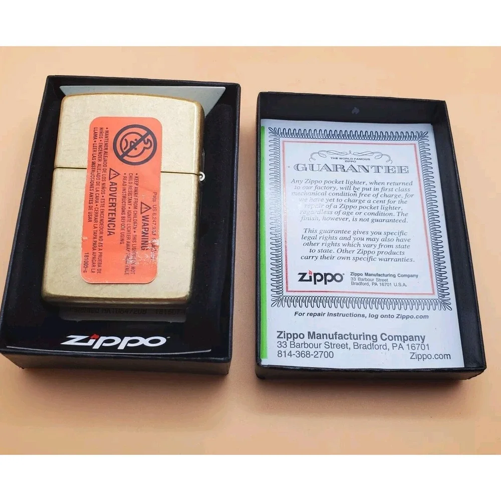 Zippo Lighter With An Army Medallion Street Brass